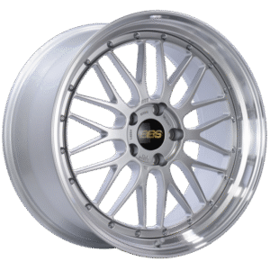 BBS LM 20x10 5x120 ET33 Diamond Silver Center Diamond Cut Lip Wheel -82mm PFS/Clip Required