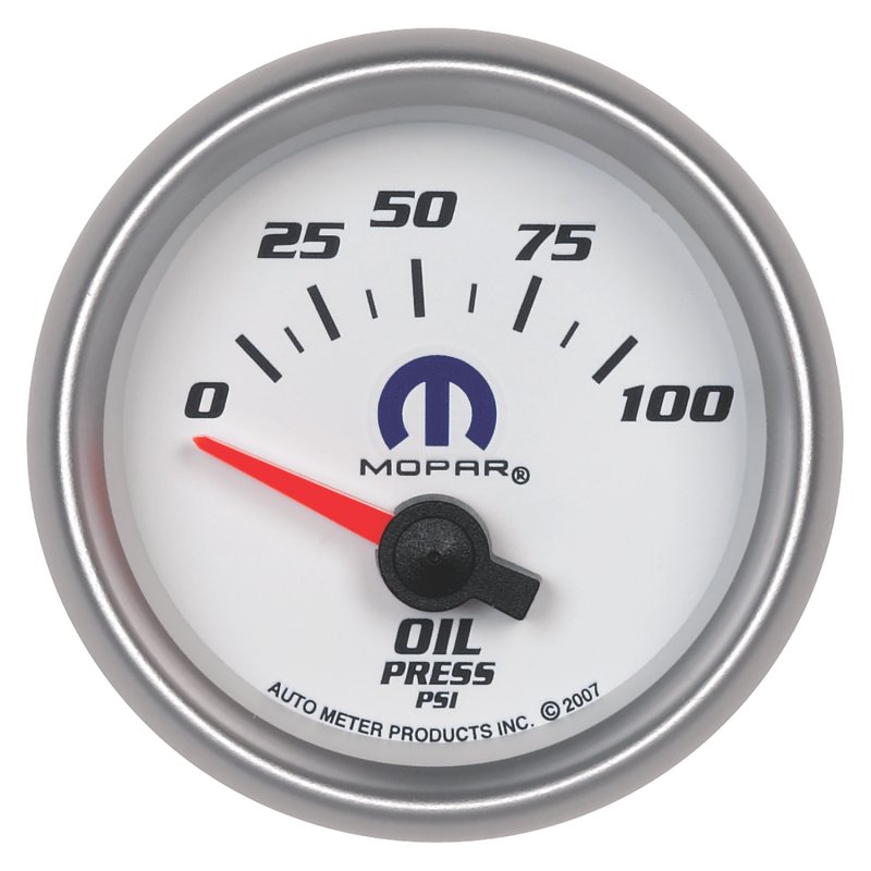 Autometer Mopar 52mm Short Sweep Electronic 0-100 PSI Oil Pressure Gauge