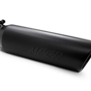 MBRP Universal 5in OD Angled Rolled End 4in Inlet 18in Lgth Black Finish Exhaust Tip