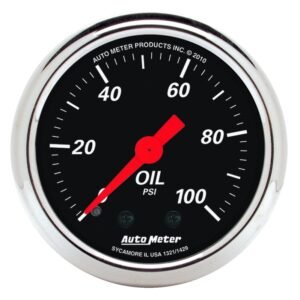 AutoMeter Gauge Oil Press 2-1/16in. 100PSI Mech Designer Black