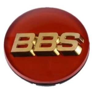 BBS Center Cap 70.6mm Red/Gold (3-tab) (56.24.073)