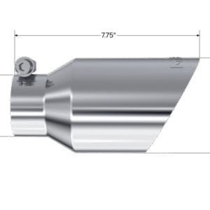 MBRP Universal Tip 4in O.D. Dual Wall Angled 2.5in inlet 8in length T304