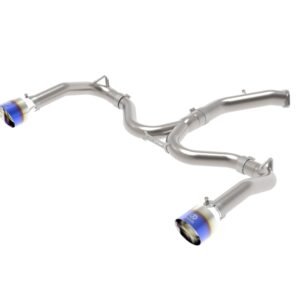 aFe Takeda 20-21 Kia Forte GT 1.6L (t) 3in to 2.5in SS Axle-Back Exhaust System w/ Blue Flame Tips