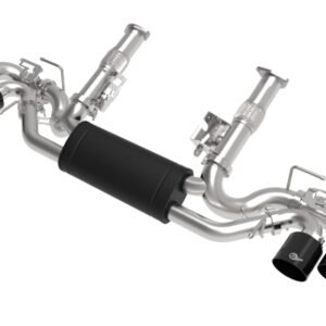 aFe MACH Force-Xp 3in to 2-1/2in 304SS Cat-Back 2020 Chevy Corvette (C8) 6.2L - Black Tip