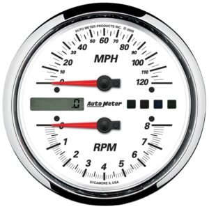 Autometer Pro-Cycle Gauge Tach/Speedo 4 1/2in 8K Rpm/120 Mph White