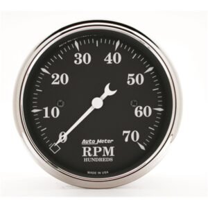 AutoMeter Gauge Tachometer 3-1/8in. 7K RPM In-Dash Old Tyme Black