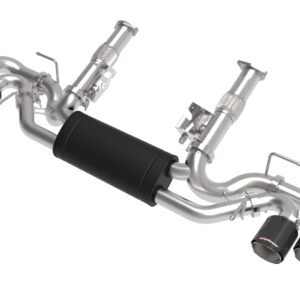 aFe MACH Force-Xp 3in to 2-1/2in 304SS Cat-Back (No NPP) 2020 Chevy Corvette (C8) 6.2L - Carbon Tip