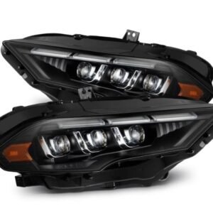 AlphaRex 18-20 Ford Mustang NOVA LED Proj Headlights Black w/Activ Light/Seq Signal/Switch DRL