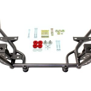 BMR 05-14 S197 Mustang K-Member w/ STD. Motor Mounts and STD. Rack Mounts - Black Hammertone