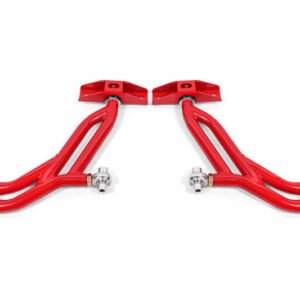 BMR 10-14 Ford Mustang Adj. Lower A-Arms w/ Delrin/Rod End / 19mm Tall Ball Joint - Red