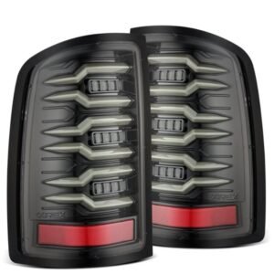 AlphaRex 07-13 GMC Sierra 1500/2500HD/3500HD Luxx Series LED Tail Lights - Alpha Black