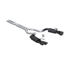 MBRP 2024 Ford Mustang GT 5.0L 3in Cat-Back Dual Split Rear - Quad Black Tips