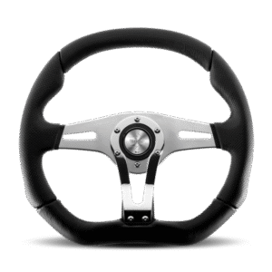 Momo Trek RSteering Wheel - Trek R/350 mm mmeter -  Black AirLeather/Brshd Al Spokes