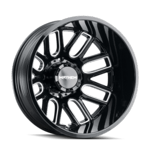Mayhem 8107D Cogent Dually 20x8.25 / 8x200 BP / -192mm Offset / 142mm Hub Blk w/ Milled Spokes Wheel