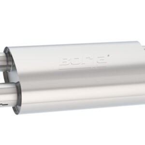 Borla Universal Pro-XS Muffler Oval 3in Inlet/ 2.5in Dual Outlet Transverse Flow Notched Muffler