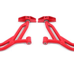 BMR Suspension 05-14 Ford Mustang Lower A-Arms - Red - Non-Adjustable