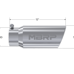 MBRP Universal Tip 5 O.D. Angled Rolled End 4 inlet 12 length