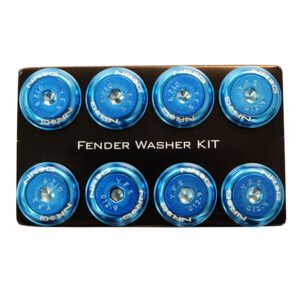 NRG Fender Washer Kit w/Color Matched M8 Bolt Rivets For Plastic (Blue) - Set of 8