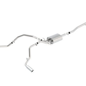 Borla 14 Silv/Sierra C/B Exh ATAK 1500 5.3L V8 AT/MT 2&4WD Ext Cab Split Side Exit