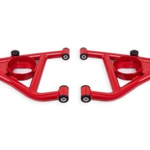 BMR 67-69 Chevrolet Camaro w/Rear Bump Stops Lower A-Arms w/ STD Ball Joint (Delrin) - Red