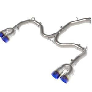 aFe 22-24 Kia Forte GT 1.6L 3in-2.5in 304 Stainless Steel Axle-Back Exhaust w/ Blue Flame Tips