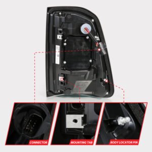 ANZO 19-24 RAM 1500 (Factory LED Models ONLY) Full LED Tail Lights SeqSig Black - Pair