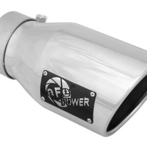 aFe MACH Force-Xp 3in Inlet x 4-1/2in Outlet x 9in Length 304 Stainless Steel Exhaust Tip