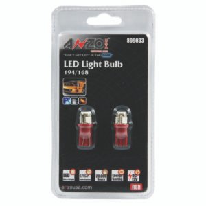 ANZO LED Bulbs Universal 194/168 Red - 4 LEDs