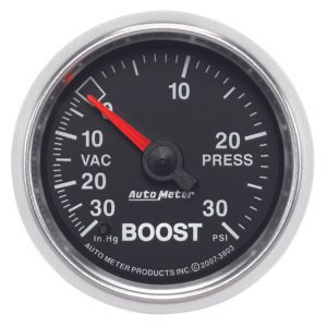 Autometer GS 52mm 30 In Hg.-Vac/30 PSI Mechanical Vacuum/Boost Gauge