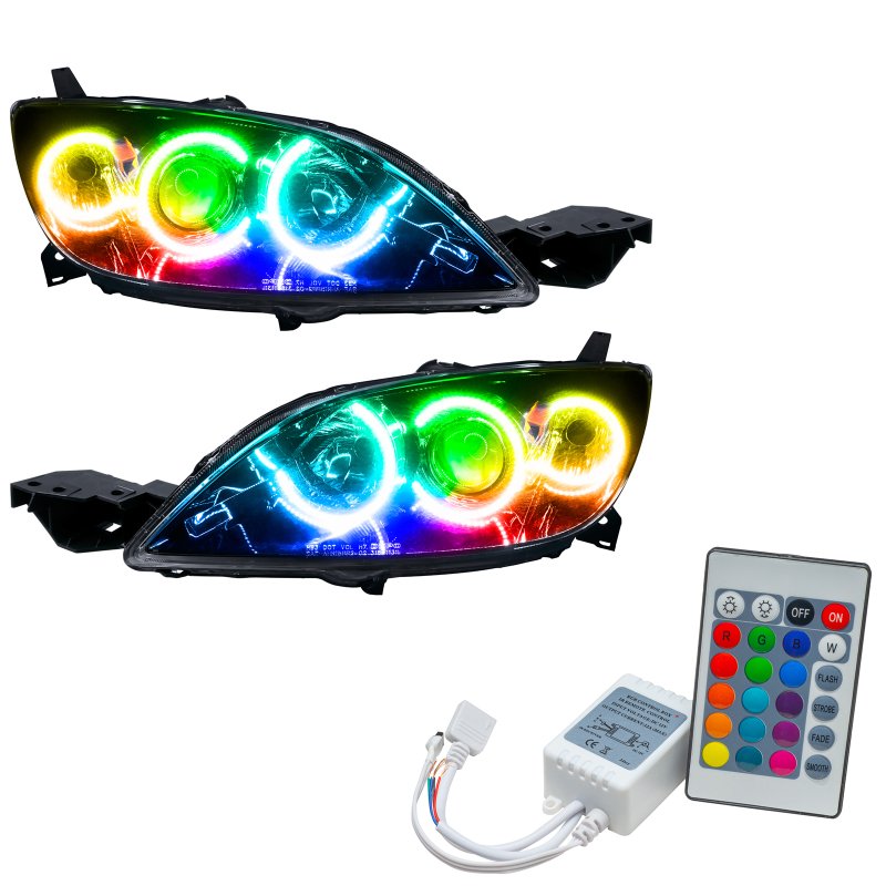 Oracle 04-09 Mazda 3 SMD HL - Hatchback - Halogen Style - ColorSHIFT w/ Simple Cntrl