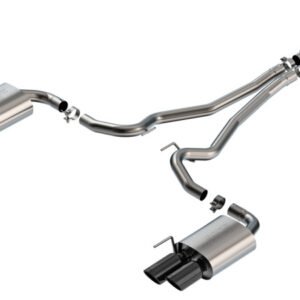 Borla 2024 Ford Mustang 2.3L Ecoboost S-Type Black Chrome Catback Exhaust w/ Quad Tips - Non-Active