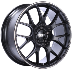 BBS CH-R 20x9.5 5x114.3 ET40 CB66 Satin Black Polished Rim Protector Wheel
