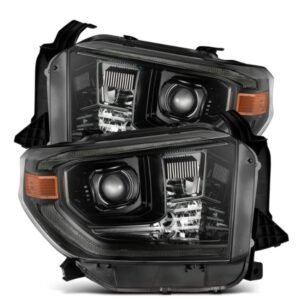 AlphaRex 14-21 Toyota Tundra PRO-Series Projector Headlights Black w/Seq. Sig. + DRL
