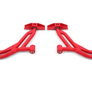 BMR 10-14 Ford Mustang / Shelby GT500 Non-Adj. Lower A-Arms (Poly/Delrin) - Red