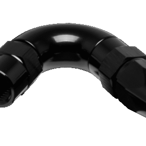 Vibrant -3AN 120 Degree High Flow Hose End Fitting for PTFE Lined Flex Hose - Aluminum