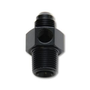 Vibrant -8AN Male to 1/4in NPT Male Union Adapter Fitting w/ 1/8in NPT Port