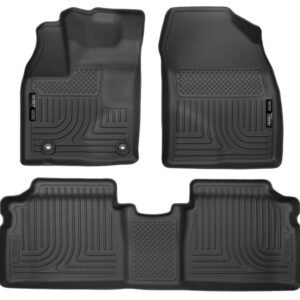 Husky Liners 12 Toyota Prius (PlugIn Models ONLY) WeatherBeater Front & 2nd Seat Black Floor Liners