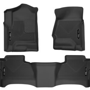 Husky Liners 14 Chevrolet Silverado/GMC Sierra WeatherBeater Black Front & 2nd Seat Floor Liners