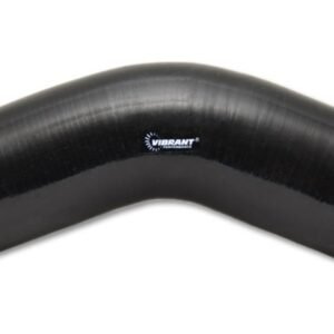 Vibrant 4 Ply Reinforced Silicone Elbow Connector - 1.75in I.D. - 45 deg. Elbow (BLACK)
