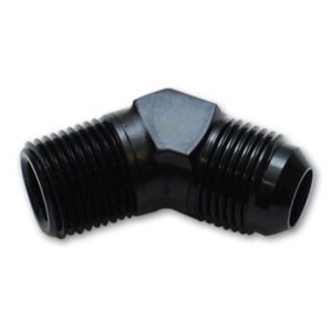 Vibrant -8 AN x 3/4in NPT 45 Degree Adapter Fittings - Aluminum