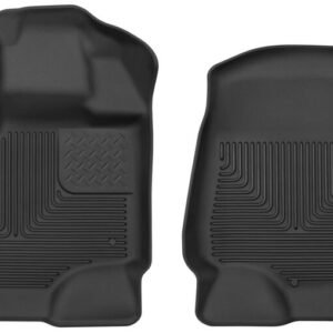 Husky Liners 2017 Ford Super Duty (Crew Cab / Super Cab) WeatherBeater Black Front Floor Liners