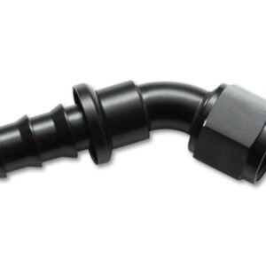 Vibrant -12AN Push-On 45 Deg Hose End Fitting - Aluminum