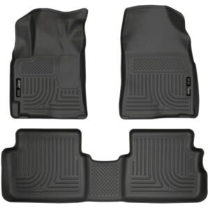 Husky Liners 09-12 Toyota Corolla/Matrix/Pontiac Vibe (FWD) WeatherBeater Combo Black Floor Liners