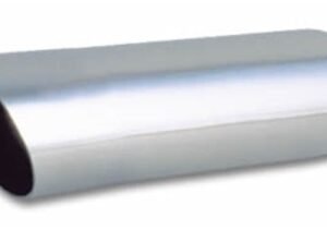 Vibrant 3.5in Round SS Truck/SUV Exhaust Tip (Single Wall Angle Cut) - 3in inlet 11in long