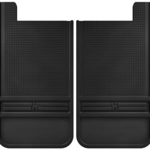Husky Liners Universal 12in Wide Black Rubber Rear Mud Flaps w/o Weight