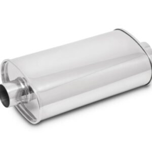 Vibrant 2in In/Out Center/Center Stainless Steel StreetPower Oval Muffler