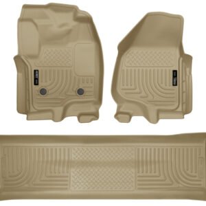 Husky Liners 2012.5 Ford SD Crew Cab WeatherBeater Combo Tan Floor Liners (w/o Manual Trans Case)