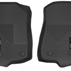 Husky Liners 19-24 Jeep Wrangler JL/JLU WeatherBeater Front Row Black Floor Liners