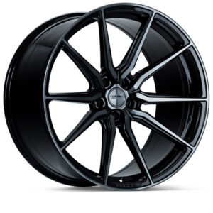 Vossen HF-3 20x10.5 / 5x112 / ET30 / Deep Face / 66.5 - Double Tinted - Gloss Black Wheel