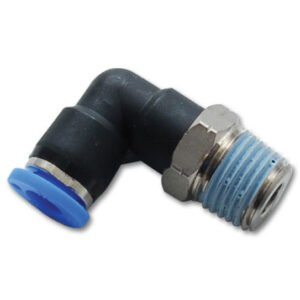 Vibrant Male Elbow Fitting for 3/16in OD Tubing (1/8in NPT Thread)